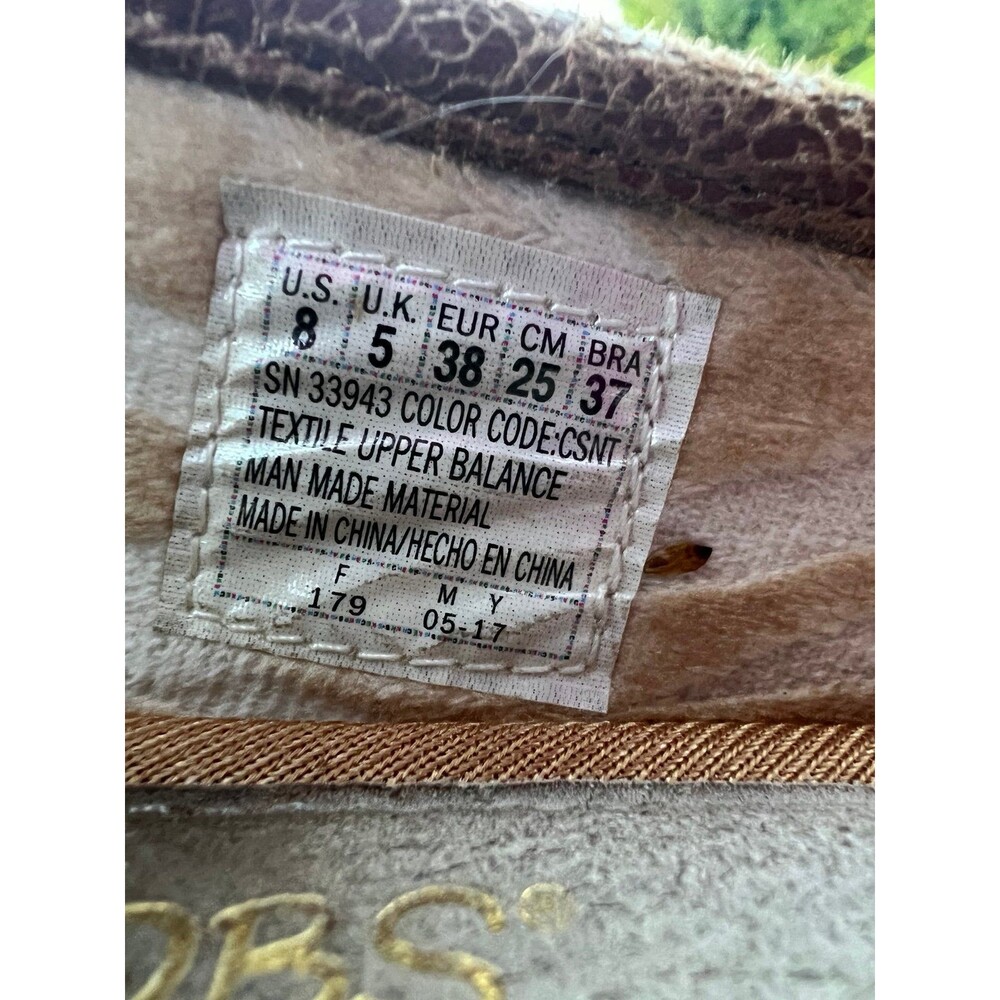 Skechers Bobs Flats Womens 8M Luxe Rain Dance Chestnut Slip On Memory Foam - Picture 5 of 6